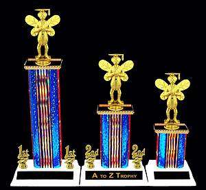   BEE TOURNAMENT TROPHIES 1st 2nd 3rd KNOWLEDGE ACADEMIC TROPHY AWARDS