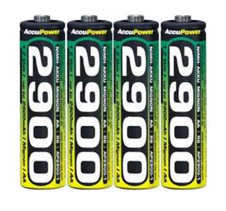 AccuPower 2900 AA NiMH Rechargeable Battery 4 pack  