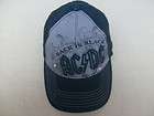 NEW AC DC BACK IN BLACK AC/DC Stretch Fitted baseball ball CAP HAT 