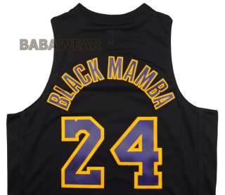   Black Mamba Jersey NBA Los Angeles Large 24 Black Rare BABA  