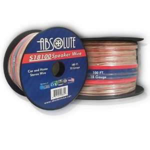   FT 18 Gauge Car and Home Stereo Clear Speaker Wire