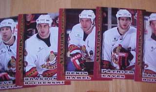 2005 06 AHL Binghamton Senators Hockey Team Card Set  