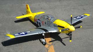 New Airfield RC Airplane P51 Mustang 57 Wingspan w/Etract  