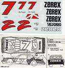 Alan Kulwicki Zerex Ford 1987 NASCAR Decals