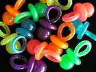 15 PACIFIERS 1 3/4 Bird Toys Parts Crafts NEON