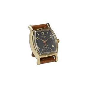   Uttermost Brass Wristwatch Alarm Square Pierce Clock