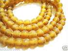TRADE BEADS GHANA SMALL AMBER COLOR RECYCLE GLASS BEAD