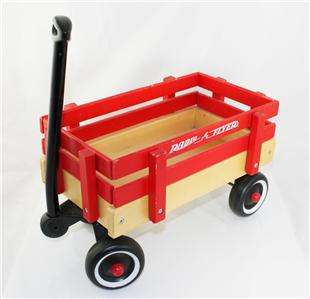 1996 RADIO FLYER town & country MINI RED WAGON collectable WOOD model 