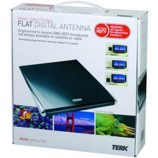  Terk Omni Directional Indoor Amplified Flat Digital HDTV TV Antenna 