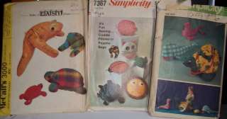 Super Vintage Stuffed Animal, Pillow, Toy Patterns  