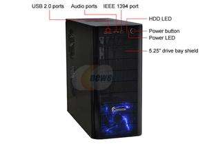   KKR2 GP Black SECC / ABS ATX Mid Tower Computer Case 650W Power Supply