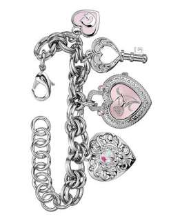 GUESS Watch, Womens Heart Charm Bracelet 17mm U95038L1   All Watches 