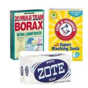  Laundry Soap Kit   Zote, Borax & Washing Soda Kitchen 