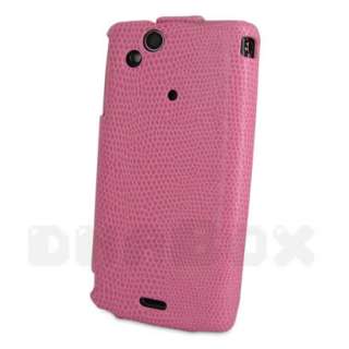   Sony Ericsson Xperia Arc/Arc S   Snake Leather Case Cover Film s_Pink