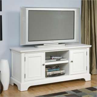   Naples Center Console Entertainment White TV Stand 095385789220  