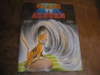 Rare 1984 Miami Auburn Football Program Jackson Kosar  