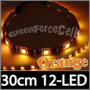 Orange 30cm Flexible Under Car 12 LED Strip Neon Light  