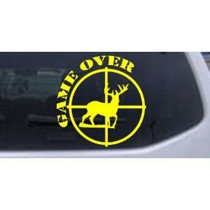 Game Over Deer In Scope Hunting And Fishing Car Window Wall Laptop 