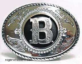Initial Letter B Belt Buckle Mens Western Style MADE IN AMERICA 