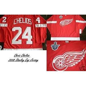  Chris Chelios Detroit Red Wings Jersey 08 Cup Patch   XX 