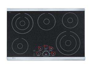    LG 30 Smoothtop Electric Cooktop LCE3081ST Black