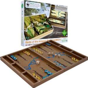  Zoo Birds Wood Backgammon Set   Great for all ages 