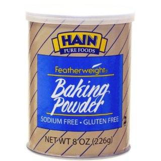 Hain Pure Foods Baking Powder Sodium Free, Gluten Free, 8 Ounce Boxes 