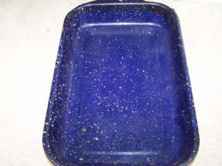   Enamel Ware Pan Blue Baking Pans Kitchenware Cookware Pans  