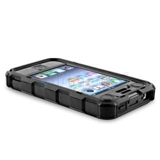 OEM BALLISTIC Black Hard Core Case+Anti Glare LCD Protector for iPhone 