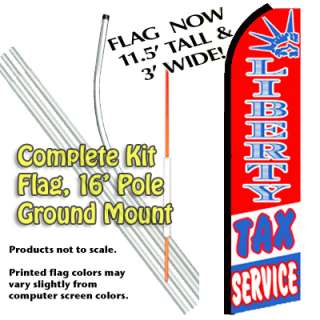 Liberty Tax Service 15 Ft Swooper Feather Banner Kit  