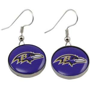  NFL Baltimore Ravens Team Logo Charm Drop Earrings Sports 