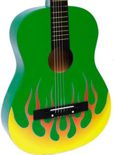 GREEN FLAME Acoustic Guitar+GIGBAG+STRAP+TUNER+LESSON  