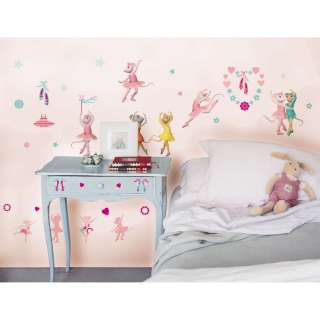 ANGELINA BALLERINA STIKAROUNDS 48 WALL STICKERS NEW  