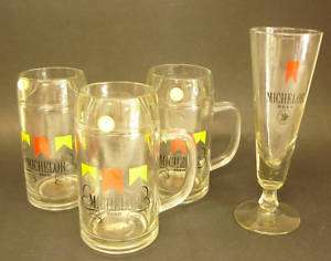 MICHELOB BEER MUG GLASSES stein AUSTRIA Vintage  