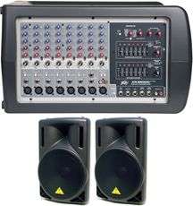 Peavey XR8600D 1200w Powered 9 Chan Mixer + (2) Behringer B215XL 15 