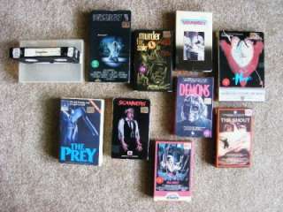 Beta MaxVintage Video lot 10 Horror Terror The Prey, Scanners, Hell 