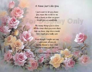   Personalized Poem For Grandmother Grandma Birthday Or Christmas Gift