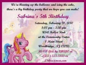 My Little Pony Invitations/Birthday Party Supplies  