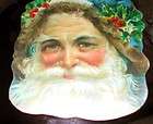 SANTA WITH BLUE HAT & HOLLY COASTER SET NIP PERFECT FOR