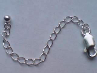 NEW 2.5 925 STERLING SILVER fine Necklace CHAIN EXTENDER