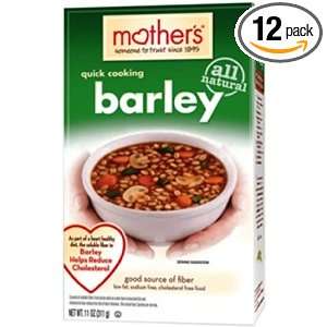 Mothers Quick Cooking Barley   Hot, 11 Ounce (Pack of 12)  