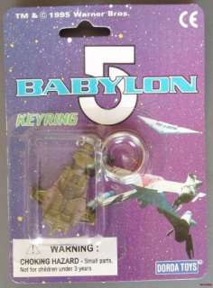 Very Rare set of 8 Babylon 5 Keyrings Mint Carded 1995  