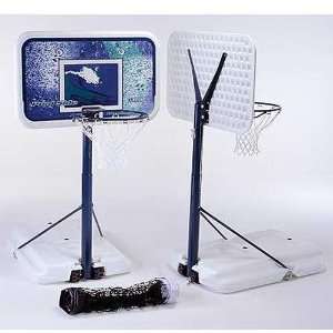   Swimming Pool Volleyball and Basketball Hoop Combo