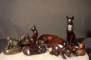 Bronze Cat Sculpture Modern Rendition of Siamese  