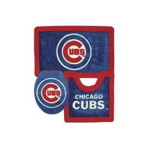  Chicago Cubs 3 Piece Bathroom Rug Set