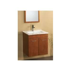  Bathroom Vanity Set W/ Single Hole Faucet Deck & Wood Framed Mirror 