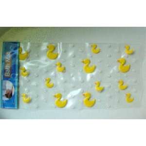 Rubber Duck Ducky Clear Non Slip Shower Bath Mat ~ for inside the tub 