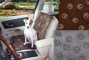 Pawprint Bucket single polyester CAR SEAT COVER w/ sherpa Pet Dog Van 
