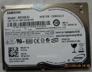 Samsung HS08XJC 80GB 5400RPM 1.8 PATA/ZIF FOR Laptop Dell D420 D430 