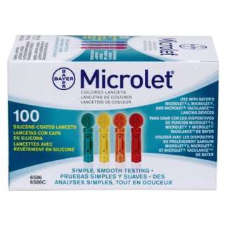 Bayer Microlet Multi Color Lancets   100 Count.Opens in a new window